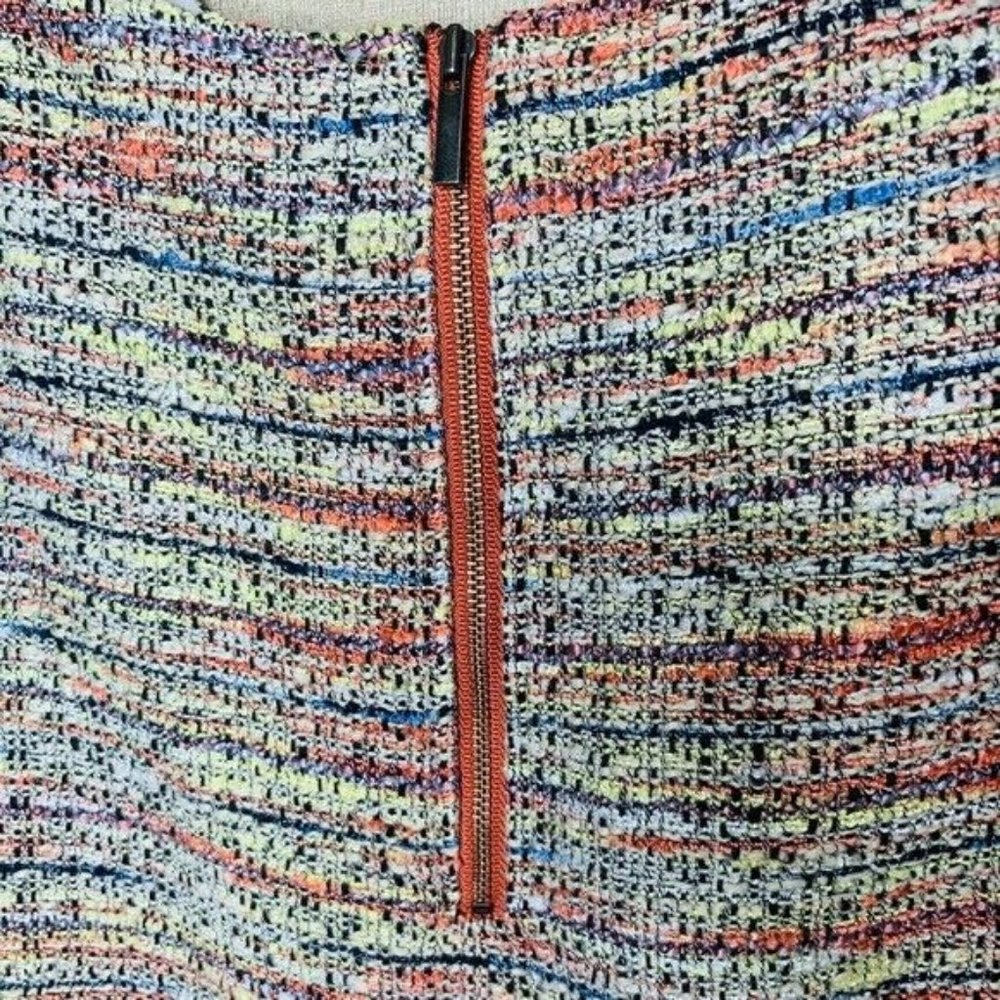 Halogen tweed poplin ruffle top small lagenlook - Picture 9 of 12